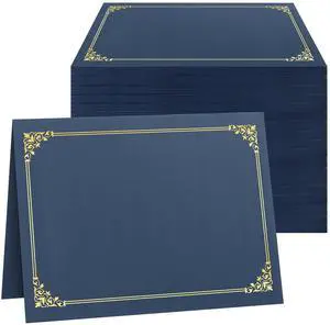 Certificate Holders(Navy Blue, 150 Packs), Diploma Covers Gold Foil Border, for Letter Size 8.5x11 Certificates, Cardstock, Document Papers Certificate Holders(Navy Blue, 150 Packs), Diploma Covers Gold Foil Border, for Letter Size 8.5x11 Certificates, Cardstock, Document Papers