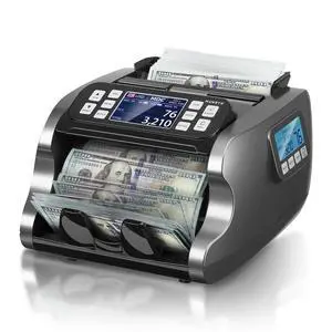 IMC22 Money Counter Machine Mixed Denomination, Dual-Display, CIS/UV/IR/MG Counterfeit Detection Bill Counter, USD, MXN, EUR, CAD Cash Counter for Business, Merchant, 2Y Protect (Black) IMC22 Money Counter Machine Mixed Denomination, Dual-Display, CIS/UV/IR/MG Counterfeit Detection Bill Counter, USD, MXN, EUR, CAD Cash Counter for Business, Merchant, 2Y Protect (Black)