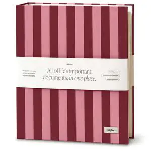 Document Organizer Binder for Important Papers & Passports, Sangria Document Organizer Binder for Important Papers & Passports, Sangria