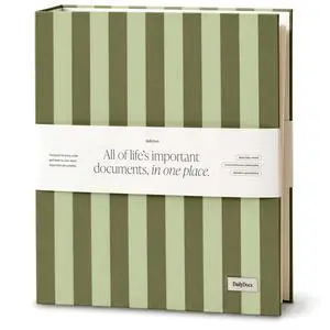 Document Organizer Binder for Important Papers & Passports, Olive Document Organizer Binder for Important Papers & Passports, Olive