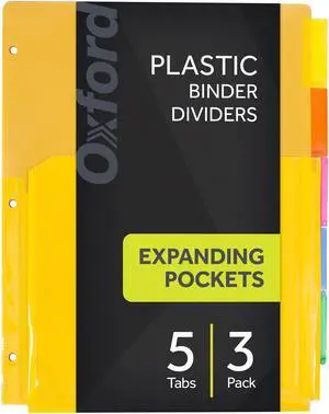 Binder Dividers with Pockets, 3 Pack, 8 Multicolor Tabs with Inserts, Pockets Expand 1/4", Flexible Lightweight Plastic Dividers for 3 Ring Binders (Pack of 8) Binder Dividers with Pockets, 3 Pack, 8 Multicolor Tabs with Inserts, Pockets Expand 1/4", Flexible Lightweight Plastic Dividers for 3 Ring Binders (Pack of 8)