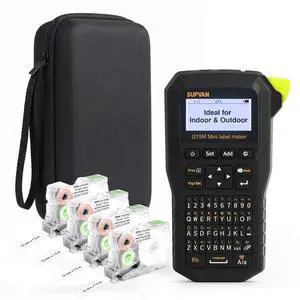 G15M Mini Portable Label Maker with 4 Tapes & Carrying Case | Heat Shrink Tube & Multiple Label Types, Rechargeable, Minimal Margin, LCD Backlit, Thermal Transfer, Home, Garage, Outdoor G15M Mini Portable Label Maker with 4 Tapes & Carrying Case | Heat Shrink Tube & Multiple Label Types, Rechargeable, Minimal Margin, LCD Backlit, Thermal Transfer, Home, Garage, Outdoor