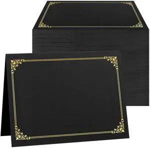 Certificate Holders(Black, 150 Packs), Diploma Covers Gold Foil Border, for Letter Size 8.5x11 Certificates, Cardstock, Document Papers Certificate Holders(Black, 150 Packs), Diploma Covers Gold Foil Border, for Letter Size 8.5x11 Certificates, Cardstock, Document Papers