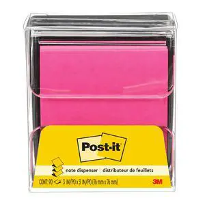Pop-up Notes Dispenser, 3x3 in, Black Base Clear Top, Pack Includes a 45-Sheet Pad (WD-330-BK) (Pack of 6) Pop-up Notes Dispenser, 3x3 in, Black Base Clear Top, Pack Includes a 45-Sheet Pad (WD-330-BK) (Pack of 6)