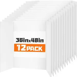 TUXITA Trifold Poster Board,12 Pack 36" x 48" Large White Corrugated Poster Boards,Science Fair Display Boards,Project Boards Perfect for School Projects, Event Displays and Business Presentations TUXITA Trifold Poster Board,12 Pack 36" x 48" Large White Corrugated Poster Boards,Science Fair Display Boards,Project Boards Perfect for School Projects, Event Displays and Business Presentations