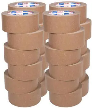 ADHES Biodegradable Kraft Paper Tape Eco Friendly Packing Tape Writable Non-Coated Surface for Masking, Sealing, and Packaging Use,2inch x 55 Yards,24Rolls ADHES Biodegradable Kraft Paper Tape Eco Friendly Packing Tape Writable Non-Coated Surface for Masking, Sealing, and Packaging Use,2inch x 55 Yards,24Rolls