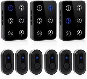 Caregiver Pager Wireless Call Button Emergency Life Alert Systems 500Ft Range with LED Number Display for Elderly/Patient/Disabled at Home/Hospital/Clinic(6 Waterproof Panic Button & 3 Receiver) Caregiver Pager Wireless Call Button Emergency Life Alert Systems 500Ft Range with LED Number Display for Elderly/Patient/Disabled at Home/Hospital/Clinic(6 Waterproof Panic Button & 3 Receiver)