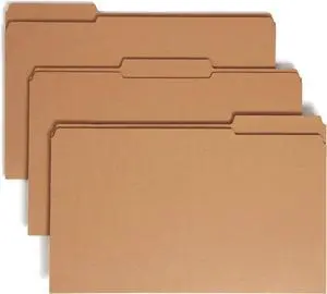 File Folder, Reinforced 1/3-Cut Tab, Legal Size, Kraft, 100 per Box (15734) (Pack of 5) File Folder, Reinforced 1/3-Cut Tab, Legal Size, Kraft, 100 per Box (15734) (Pack of 5)
