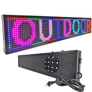 HS Programmable Scrolling led sign, High Brightness Full Color Outdoor Waterproof, Digital Display Board for Advertising Store Business Window Restaurant P10 (39''x8'') HS Programmable Scrolling led sign, High Brightness Full Color Outdoor Waterproof, Digital Display Board for Advertising Store Business Window Restaurant P10 (39''x8'')