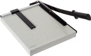15e Vantage Paper Trimmer, 15" Cut Length, 15 Sheet, Automatic Clamp, Adjustable Guide, Metal Base with 1/2" Gridlines, Guillotine Paper Cutter 15e Vantage Paper Trimmer, 15" Cut Length, 15 Sheet, Automatic Clamp, Adjustable Guide, Metal Base with 1/2" Gridlines, Guillotine Paper Cutter