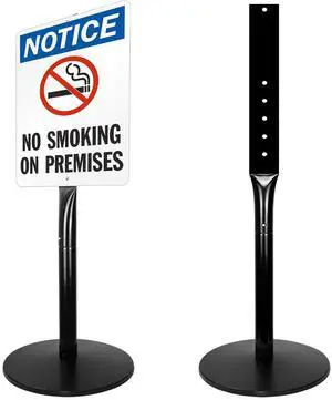 Parking Sign Post Heavy Duty 49" Movable Sign Stand, Cast Iron Base (Black-40Lbs-2Pack) Parking Sign Post Heavy Duty 49" Movable Sign Stand, Cast Iron Base (Black-40Lbs-2Pack)