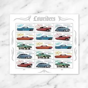 Lowriders 2026 (5 Sheets of 15) Mexican American/Chicano Culture Cars First-Class Mail Forever Postage Stamp Lowriders 2026 (5 Sheets of 15) Mexican American/Chicano Culture Cars First-Class Mail Forever Postage Stamp