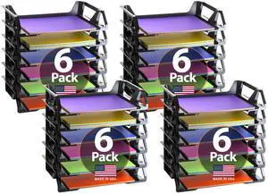 Officemate Recycled Desk Tray,Side Load,15 1/8 x 8 7/8 x 15,Letter/A4, (26212),6 Count (Pack of 4) Officemate Recycled Desk Tray,Side Load,15 1/8 x 8 7/8 x 15,Letter/A4, (26212),6 Count (Pack of 4)