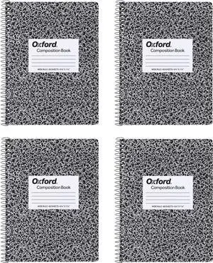 Spiral Composition Notebooks, Wide Ruled Paper, 9-3/4 x 7-1/2 Inches, 80 Sheets, Black Marble Cover (64950), 4 Count (Pack of 6) Spiral Composition Notebooks, Wide Ruled Paper, 9-3/4 x 7-1/2 Inches, 80 Sheets, Black Marble Cover (64950), 4 Count (Pack of 6)