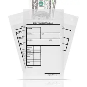 VaultGuard Tamper-Proof Bank Deposit Bags for Cash, 6 x 9-Inch, 500-Pack | Clear PE bags use a self-adhesive seal and write-on panel; thick, tear-resistant waterproof material holds cash and coins VaultGuard Tamper-Proof Bank Deposit Bags for Cash, 6 x 9-Inch, 500-Pack | Clear PE bags use a self-adhesive seal and write-on panel; thick, tear-resistant waterproof material holds cash and coins