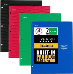 DuraShield Antimicrobial 2 Pocket Stay-Put Plastic Folders, 4 Count, Holds 11" x 8-1/2", Color May Vary (330010) (Pack of 6) DuraShield Antimicrobial 2 Pocket Stay-Put Plastic Folders, 4 Count, Holds 11" x 8-1/2", Color May Vary (330010) (Pack of 6)