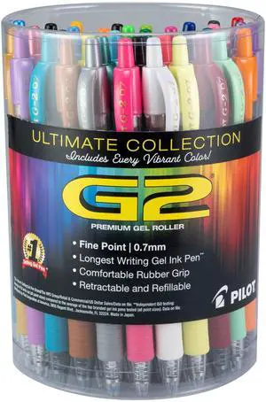 G2 Pens, Premium Refillable And Retractable Gel Ink Pens Fine Point 0.7mm, Assorted Color Inks, 36-Pack Tub G2 Pens, Premium Refillable And Retractable Gel Ink Pens Fine Point 0.7mm, Assorted Color Inks, 36-Pack Tub