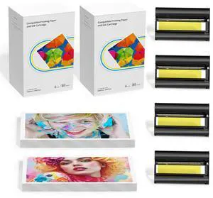 2pk Compatible with Liene Amber M100/M200/M110/M210 Photo Printer Paper | 4x6 160 Sheets,Only for Liene DHP512/DHP513/DHP514/DHP515 Photo Printer, 4 Ink Cartridges Refill, Waterproof, Smudge Proof 2pk Compatible with Liene Amber M100/M200/M110/M210 Photo Printer Paper | 4x6 160 Sheets,Only for Liene DHP512/DHP513/DHP514/DHP515 Photo Printer, 4 Ink Cartridges Refill, Waterproof, Smudge Proof