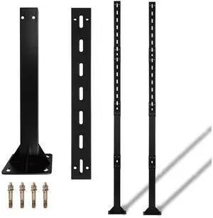 2 Pcs 6' Heavy-Duty Bolt Down Sign Post with Base, Plinth-mounted Metal Holder with Pre-Drilled Holes, Base-plate Mounted Pole for Parking Traffic Street Store 2 Pcs 6' Heavy-Duty Bolt Down Sign Post with Base, Plinth-mounted Metal Holder with Pre-Drilled Holes, Base-plate Mounted Pole for Parking Traffic Street Store