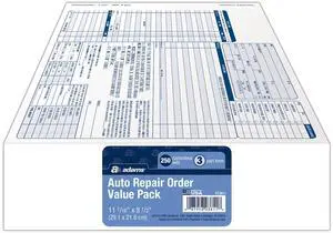 Garage Repair Order Forms, 8.5 x 11 Inch, 3 Parts, 250-Count, White and Canary and White Tag (GT3811) Garage Repair Order Forms, 8.5 x 11 Inch, 3 Parts, 250-Count, White and Canary and White Tag (GT3811)