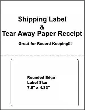 ProLine Compatible Labels for Click Ship PayPal/Ebay USPS Labels with Paper Receipts for Laser/Ink Jet Shipping! Built in Tear Off Receipts! (1000 Sheets) ProLine Compatible Labels for Click Ship PayPal/Ebay USPS Labels with Paper Receipts for Laser/Ink Jet Shipping! Built in Tear Off Receipts! (1000 Sheets)