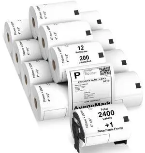 12 Rolls Compatible with Brother DK-1241 (4" x 6") Replacement Shipping Labels - 200/Roll DK Adress Labels for Brother QL Label Printers - Include 1 Detachable Frame 12 Rolls Compatible with Brother DK-1241 (4" x 6") Replacement Shipping Labels - 200/Roll DK Adress Labels for Brother QL Label Printers - Include 1 Detachable Frame
