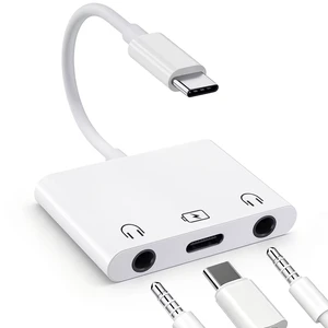 USB C Headphone Splitter, USB C to Dual 3.5mm Audio and Charging Adapter iPhone iPad Headphone Adapter Headphone Splitter for 2 Headphones AUX to USB C Audio Splitter for iPhone 17/16/15, Galaxy S26 USB C Headphone Splitter, USB C to Dual 3.5mm Audio and Charging Adapter iPhone iPad Headphone Adapter Headphone Splitter for 2 Headphones AUX to USB C Audio Splitter for iPhone 17/16/15, Galaxy S26