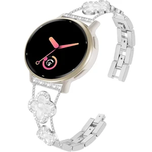Compatible for Garmin Vivoactive 6/5/3/3 Music Bands, Women 20mm Four Leaf Clover Rhinestone Bling Wristband Chain Strap for Venu Sq 2/Venu 2 Plus/Approach S50/Forerunner 158/165/245/570 42mm Compatible for Garmin Vivoactive 6/5/3/3 Music Bands, Women 20mm Four Leaf Clover Rhinestone Bling Wristband Chain Strap for Venu Sq 2/Venu 2 Plus/Approach S50/Forerunner 158/165/245/570 42mm