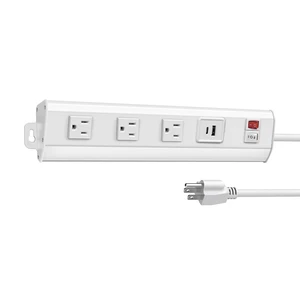 Under Cabinet Power Strip with Light, 3 Outlets, PD20W USB-C, White 12.5in, Aluminum Housing, Type-C Fast Charging, Plug-in Under Counter Lighting, 3000K/6000K Switch, for Kitchen Workbench Under Cabinet Power Strip with Light, 3 Outlets, PD20W USB-C, White 12.5in, Aluminum Housing, Type-C Fast Charging, Plug-in Under Counter Lighting, 3000K/6000K Switch, for Kitchen Workbench