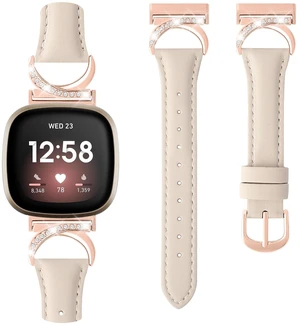 Women Bling Leather Band for Fitbit Versa 4/3,Sense 2/Sense C-Shaped Metal Buckle,Soft Leather,Adjustable,Dressy for Daily Work and Party,Ideal Gift for Women Women Bling Leather Band for Fitbit Versa 4/3,Sense 2/Sense C-Shaped Metal Buckle,Soft Leather,Adjustable,Dressy for Daily Work and Party,Ideal Gift for Women