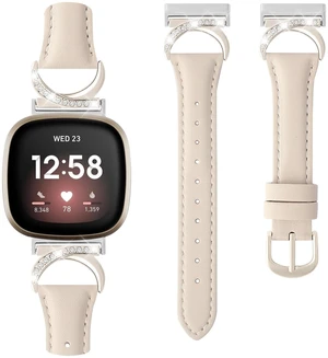 Women Bling Leather Band for Fitbit Versa 4/3,Sense 2/Sense C-Shaped Metal Buckle,Soft Leather,Adjustable,Dressy for Daily Work and Party,Ideal Gift for Women Women Bling Leather Band for Fitbit Versa 4/3,Sense 2/Sense C-Shaped Metal Buckle,Soft Leather,Adjustable,Dressy for Daily Work and Party,Ideal Gift for Women