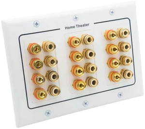 12 Speaker Wall Plate, Home Theater Wall Plate, Gold Plated Binding Posts, Speaker Wall Plates, for Home Theater Wall Speaker Plate Setup 12 Speaker Wall Plate, Home Theater Wall Plate, Gold Plated Binding Posts, Speaker Wall Plates, for Home Theater Wall Speaker Plate Setup