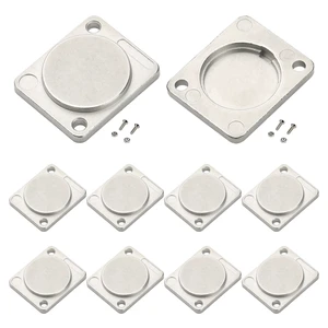 10PCS Panel-Mount Blank Plate, Zinc Alloy Rack Mount Plate D-size Flange Plate,For Audio Setups/Chassis connectors/XLR Connectors,With Mount Screws 10PCS Panel-Mount Blank Plate, Zinc Alloy Rack Mount Plate D-size Flange Plate,For Audio Setups/Chassis connectors/XLR Connectors,With Mount Screws