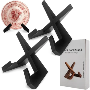 Retro Record Stand Pack of 2, Retro Record Holder for Hallway Decoration, Wooden Record Stand, Country Rustic Plate Stand for Display, Farmhouse Style Plate Display Stand (2 in Black) Retro Record Stand Pack of 2, Retro Record Holder for Hallway Decoration, Wooden Record Stand, Country Rustic Plate Stand for Display, Farmhouse Style Plate Display Stand (2 in Black)