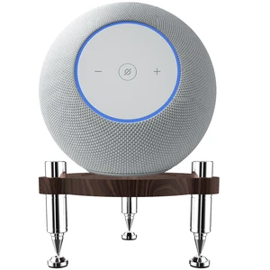 Stand for 2025 new Studio smart Speaker, Shock Absorber Spikes for new Studio 2025 (Wood with Silver Metallic feet) Stand for 2025 new Studio smart Speaker, Shock Absorber Spikes for new Studio 2025 (Wood with Silver Metallic feet)