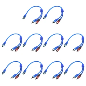 1 Female to 2 Male RCA Y Splitter Cable Car Audio Adapter Wire Pack of 10 11.8" Anti-Interference Converter Cord,Color-Coded Red & Blue RCA Connectors 1 Female to 2 Male RCA Y Splitter Cable Car Audio Adapter Wire Pack of 10 11.8" Anti-Interference Converter Cord,Color-Coded Red & Blue RCA Connectors