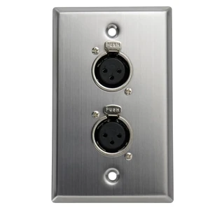 Saga XLR-F2 Single-Gang Wall Plate w/ (2) Female XLR Connectors Saga XLR-F2 Single-Gang Wall Plate w/ (2) Female XLR Connectors