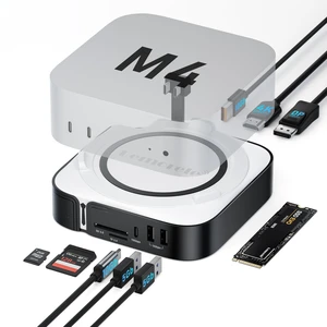 9-in-1 Mac mini M4 Dock, Dual 4K@60Hz HDMI 2.0 & DP 1.4 10Gbps M.2 NVMe Slot, 10Gbps USB-C & USB-A, 2X USB-A 3.0, SD/TF 2.0 Card Reader, Compatible with Mac mini M4/M4 Pro 9-in-1 Mac mini M4 Dock, Dual 4K@60Hz HDMI 2.0 & DP 1.4 10Gbps M.2 NVMe Slot, 10Gbps USB-C & USB-A, 2X USB-A 3.0, SD/TF 2.0 Card Reader, Compatible with Mac mini M4/M4 Pro