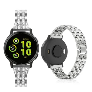 18mm Bling Metal Compatible with Garmin Venu 4 41mm Watch Band/Venu 3S 41mm/Vivoactive 4S/Vivomove 3S/Venu 2S/Forerunner 255S 265S, Metal Rhinestone Bling Bracelet Wristband for Women Men 18mm Bling Metal Compatible with Garmin Venu 4 41mm Watch Band/Venu 3S 41mm/Vivoactive 4S/Vivomove 3S/Venu 2S/Forerunner 255S 265S, Metal Rhinestone Bling Bracelet Wristband for Women Men