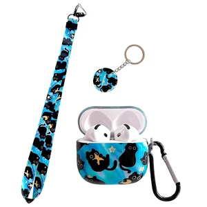 Cute Cat Design Air Pod 4th Generation 2024 with Cat Lanyard KeychainUnique IMD Process TPU Soft Air Pod 4th Case Cute Cat Design Air Pod 4th Generation 2024 with Cat Lanyard KeychainUnique IMD Process TPU Soft Air Pod 4th Case