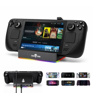 Steam Deck Dock, 11-in-1 RGB Docking Station for Steam Deck(OLED) 4K@120Hz HDMI, 140W PD Input, Gigabit Ethernet, 10Gbps USB, SD/TF Card Slots, Compatible with ROG Ally, Legion Go, MSI Claw Steam Deck Dock, 11-in-1 RGB Docking Station for Steam Deck(OLED) 4K@120Hz HDMI, 140W PD Input, Gigabit Ethernet, 10Gbps USB, SD/TF Card Slots, Compatible with ROG Ally, Legion Go, MSI Claw