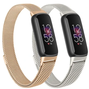 Mesh Metal Band Compatible with Fitbit Luxe Band, Stainless Steel Adjustable Loop Strap Women Men Replacement Bands for Luxe Health &-Fitness-Tracker Mesh Metal Band Compatible with Fitbit Luxe Band, Stainless Steel Adjustable Loop Strap Women Men Replacement Bands for Luxe Health &-Fitness-Tracker