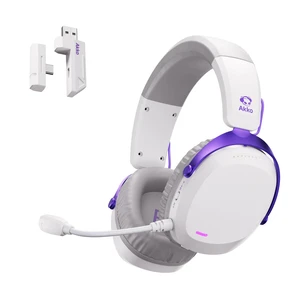 GH300 Wireless Gaming Headphone, Quad-Mode Connectivity White Headset with 50mm Drivers, Virtual 7.1 Surround Sound, Noise Cancelling Mic, RGB Lights Compatible with Laptop, Desktops GH300 Wireless Gaming Headphone, Quad-Mode Connectivity White Headset with 50mm Drivers, Virtual 7.1 Surround Sound, Noise Cancelling Mic, RGB Lights Compatible with Laptop, Desktops