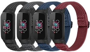 4 Pack Elastic Bands Compatible with Fitbit Luxe Bands, Soft Adjustable Nylon Sport Loop Stretchy Straps Replacement Wristband Women Men for Fitbit Luxe 4 Pack Elastic Bands Compatible with Fitbit Luxe Bands, Soft Adjustable Nylon Sport Loop Stretchy Straps Replacement Wristband Women Men for Fitbit Luxe