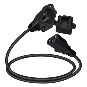 C13 to C14 Panel Mount Power Cable with Waterproof Cover 10A 250V IEC C13 to C14 Power Extension Cord for Computer, Monitor, PDU (Black, 1 m/3.2ft) C13 to C14 Panel Mount Power Cable with Waterproof Cover 10A 250V IEC C13 to C14 Power Extension Cord for Computer, Monitor, PDU (Black, 1 m/3.2ft)