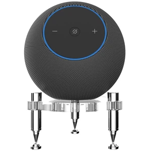 Stand for 2025 New-Echo Studio Smart Speaker, Shock Absorber Spikes for New Studio 2025 (Transparent with Silver Metallic feet) Stand for 2025 New-Echo Studio Smart Speaker, Shock Absorber Spikes for New Studio 2025 (Transparent with Silver Metallic feet)