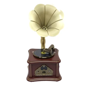 Brown Vintage Gramophone Recorder, Decorative Turntable with BT/USB Headphone Connection, HiFi, Handcrafted by Pure OakGreat for Music Player, Home Decor, Retro Collection/Classic Gift (RT-132) Brown Vintage Gramophone Recorder, Decorative Turntable with BT/USB Headphone Connection, HiFi, Handcrafted by Pure OakGreat for Music Player, Home Decor, Retro Collection/Classic Gift (RT-132)
