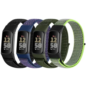 4 Pack Nylon Watch Bands Compatible with Fitbit Charge 6/Fitbit Charge 5, Adjustable Breathable Replacement Nylon Wristband Fitbit Charge 5 Charge 6 Sport Strap for Women Men 4 Pack Nylon Watch Bands Compatible with Fitbit Charge 6/Fitbit Charge 5, Adjustable Breathable Replacement Nylon Wristband Fitbit Charge 5 Charge 6 Sport Strap for Women Men