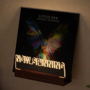 Light up Now Spinning Vinyl Record Stand Wall Mount, Now Playing Record Player Stand, Wooden Acrylic Holder for Vinyl Album Display and Storage with Warm White Color Lights Light up Now Spinning Vinyl Record Stand Wall Mount, Now Playing Record Player Stand, Wooden Acrylic Holder for Vinyl Album Display and Storage with Warm White Color Lights