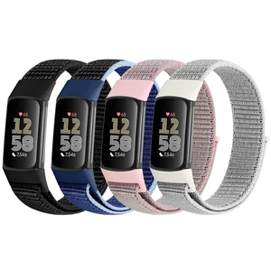4 Pack Nylon Watch Bands Compatible with Fitbit Charge 6/Fitbit Charge 5, Adjustable Breathable Replacement Nylon Wristband Fitbit Charge 5 Charge 6 Sport Strap for Women Men 4 Pack Nylon Watch Bands Compatible with Fitbit Charge 6/Fitbit Charge 5, Adjustable Breathable Replacement Nylon Wristband Fitbit Charge 5 Charge 6 Sport Strap for Women Men
